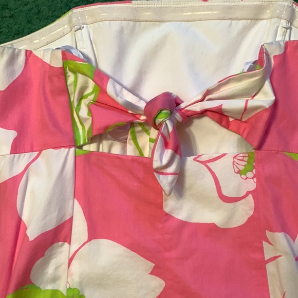 Lilly Pulitzer Strapless Tie Back Mini dress floral size 8 - Picture 6 of 13